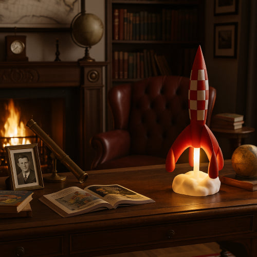 Fusée Tintin vintage salon 