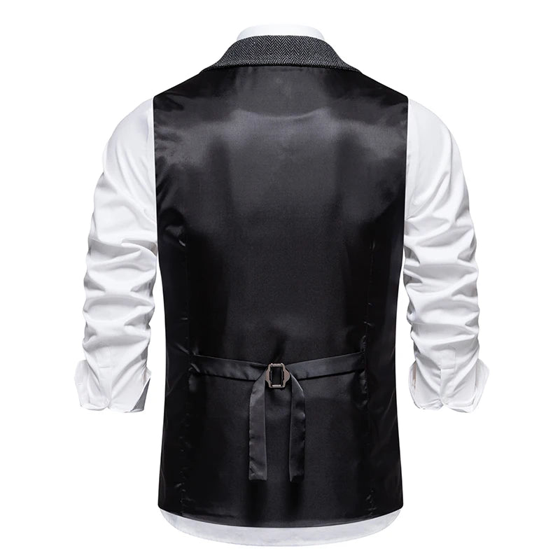 Gilet costume homme vintage arrière