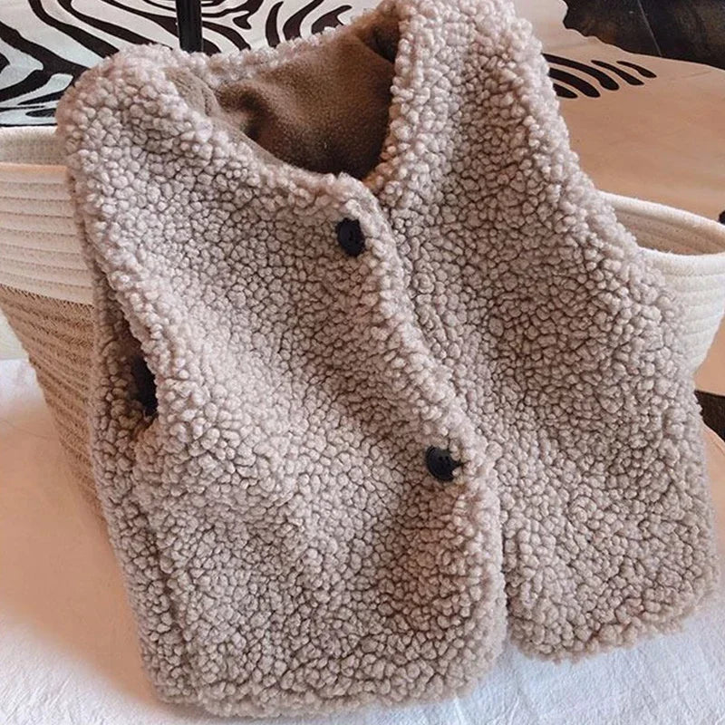 Gilet sans manche vintage beige