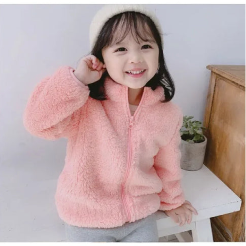 Gilet vintage automne/hiver rose porté