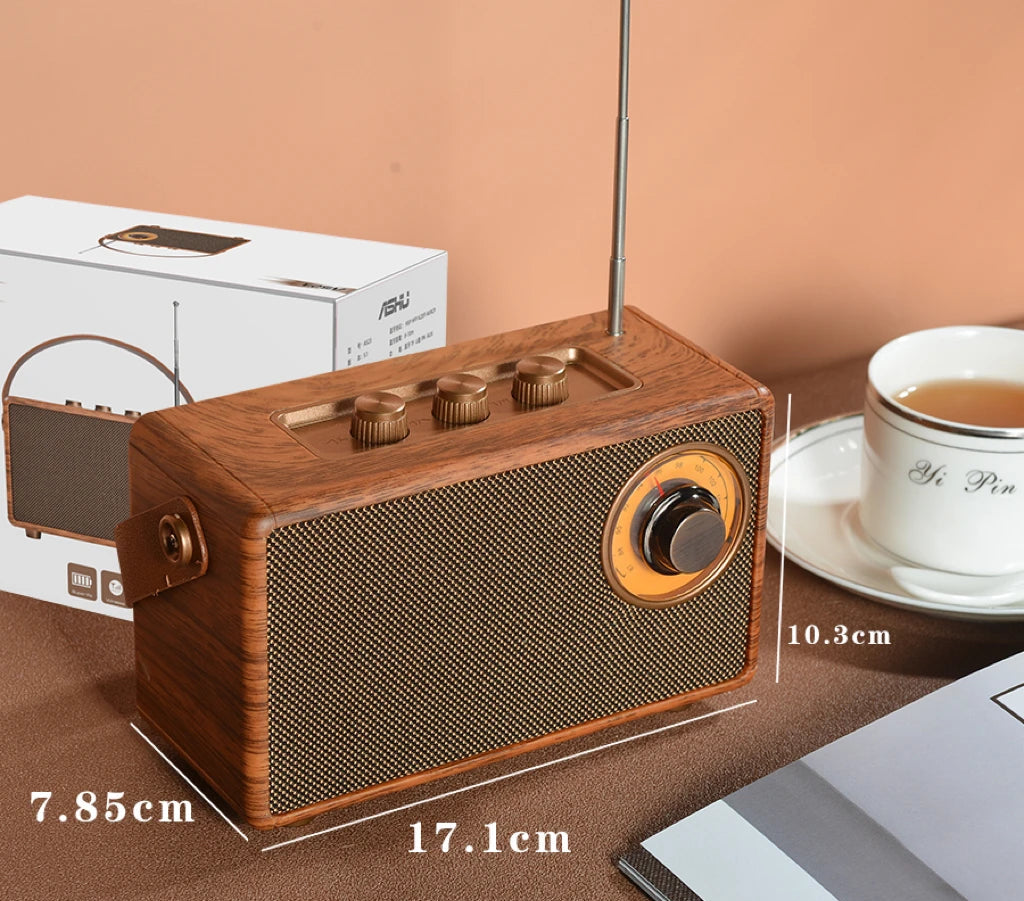 Haut parleur radio vintage taille