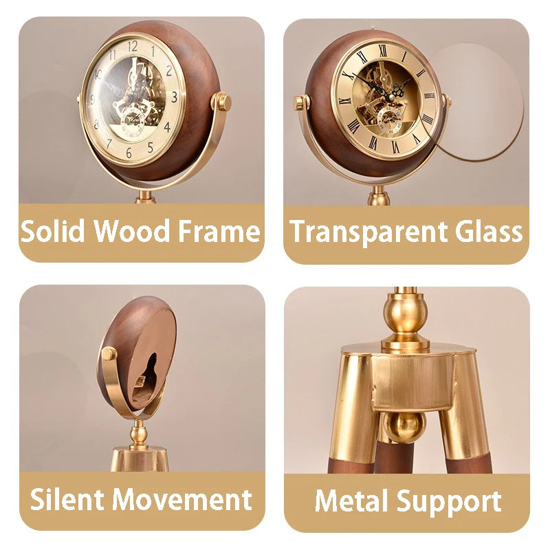 Horloge de bureau antique détails