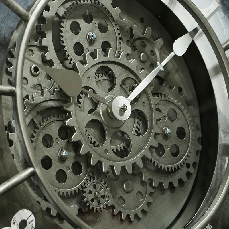 Horloge industrielle vintage détail