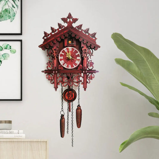 Horloge murale vintage rouge