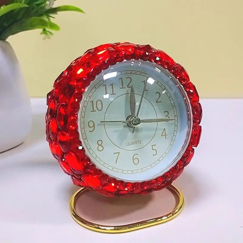 Horloge pierre vintage  pierres rouge 