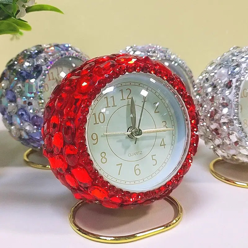 Horloge pierre vintage rouge 