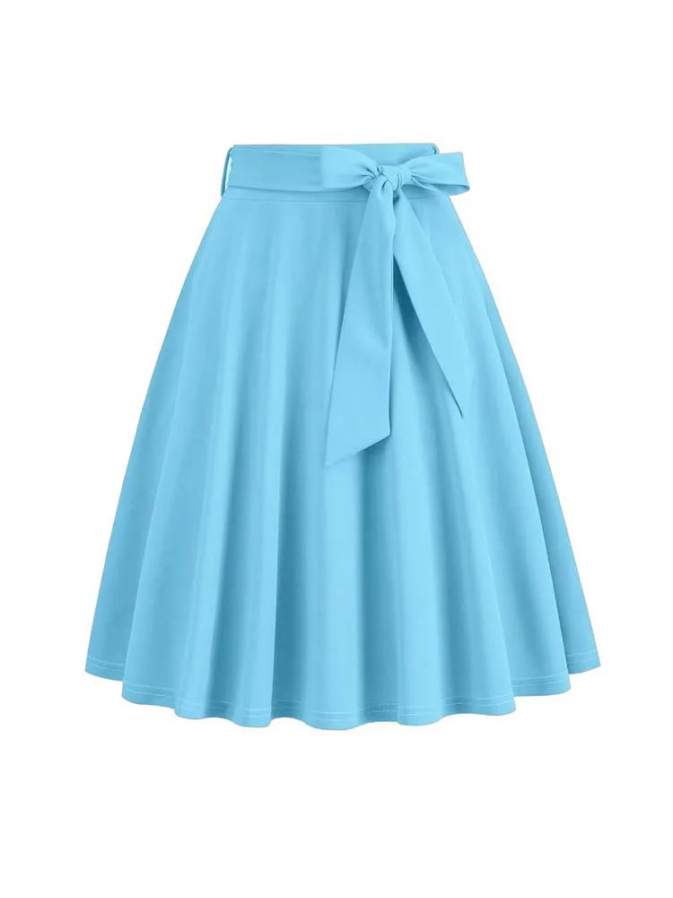 Jupe vintage année 50 bleu ciel