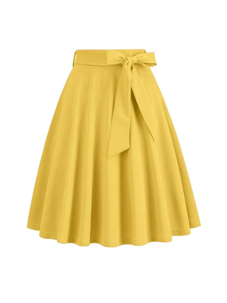 Jupe vintage année 50 jaune