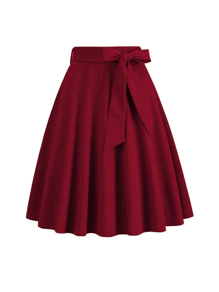 Jupe vintage année 50 rouge