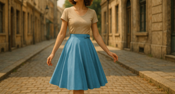 Jupe vintage année 50 rue
