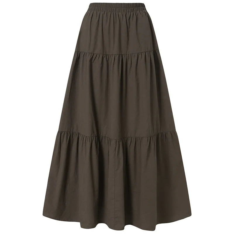 Jupe vintage longue gris 