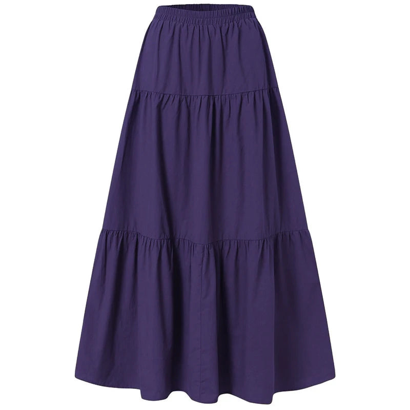 Jupe vintage longue violet
