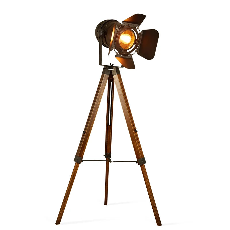 Lampadaire industrielle vintage noir