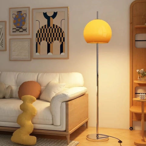 Lampadaire orange vintage blanc