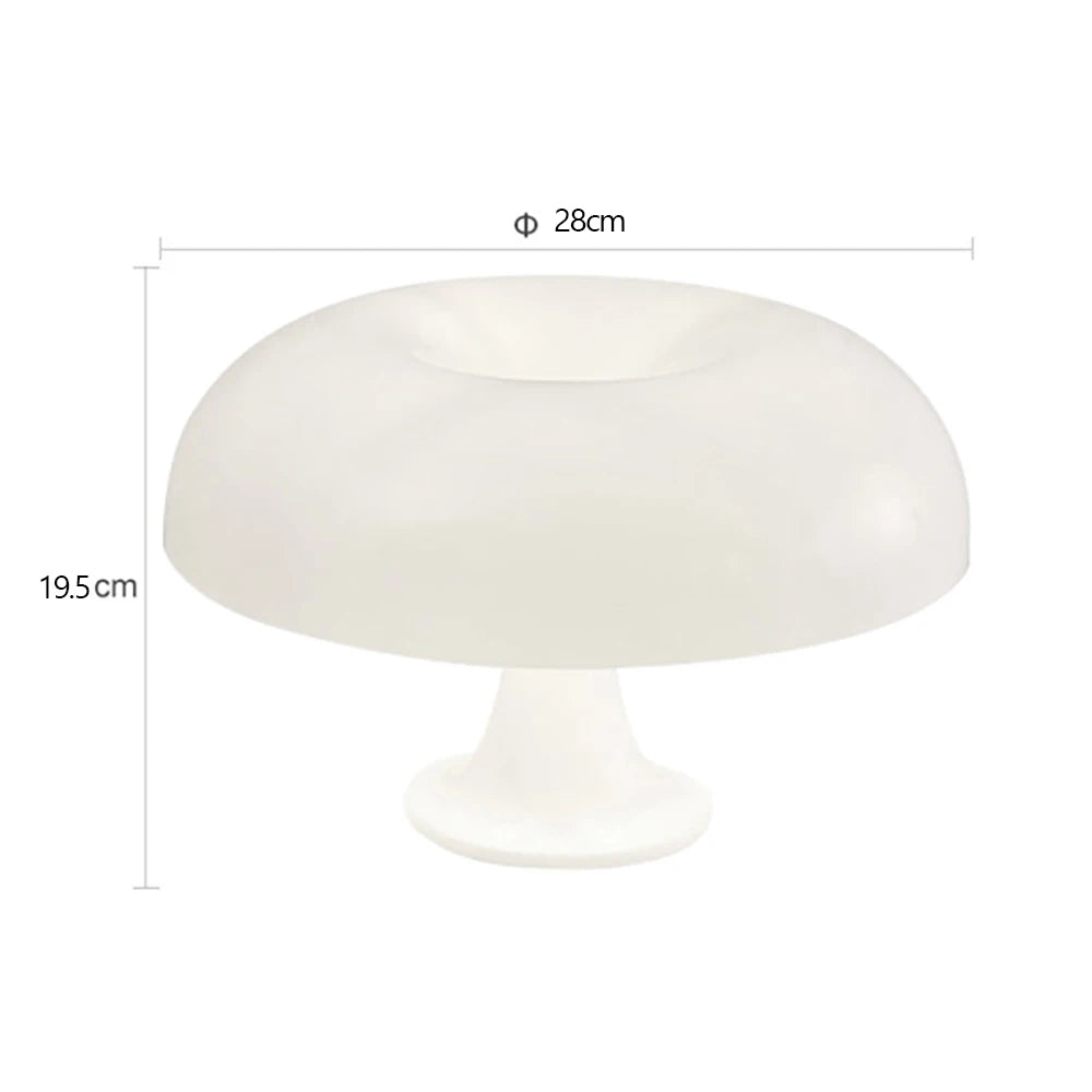 Lampe champignon vintage blanc taille