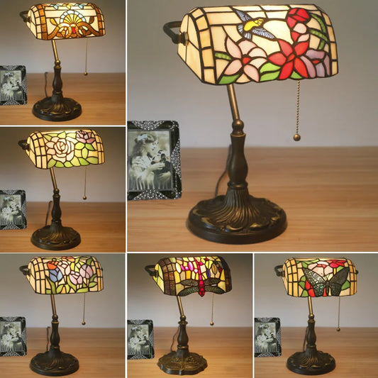 Lampe de bureau colorée vintage