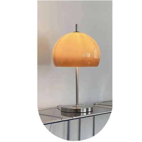 Lampe de table orange vintage gris