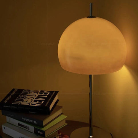 Lampe de table orange vintage livre