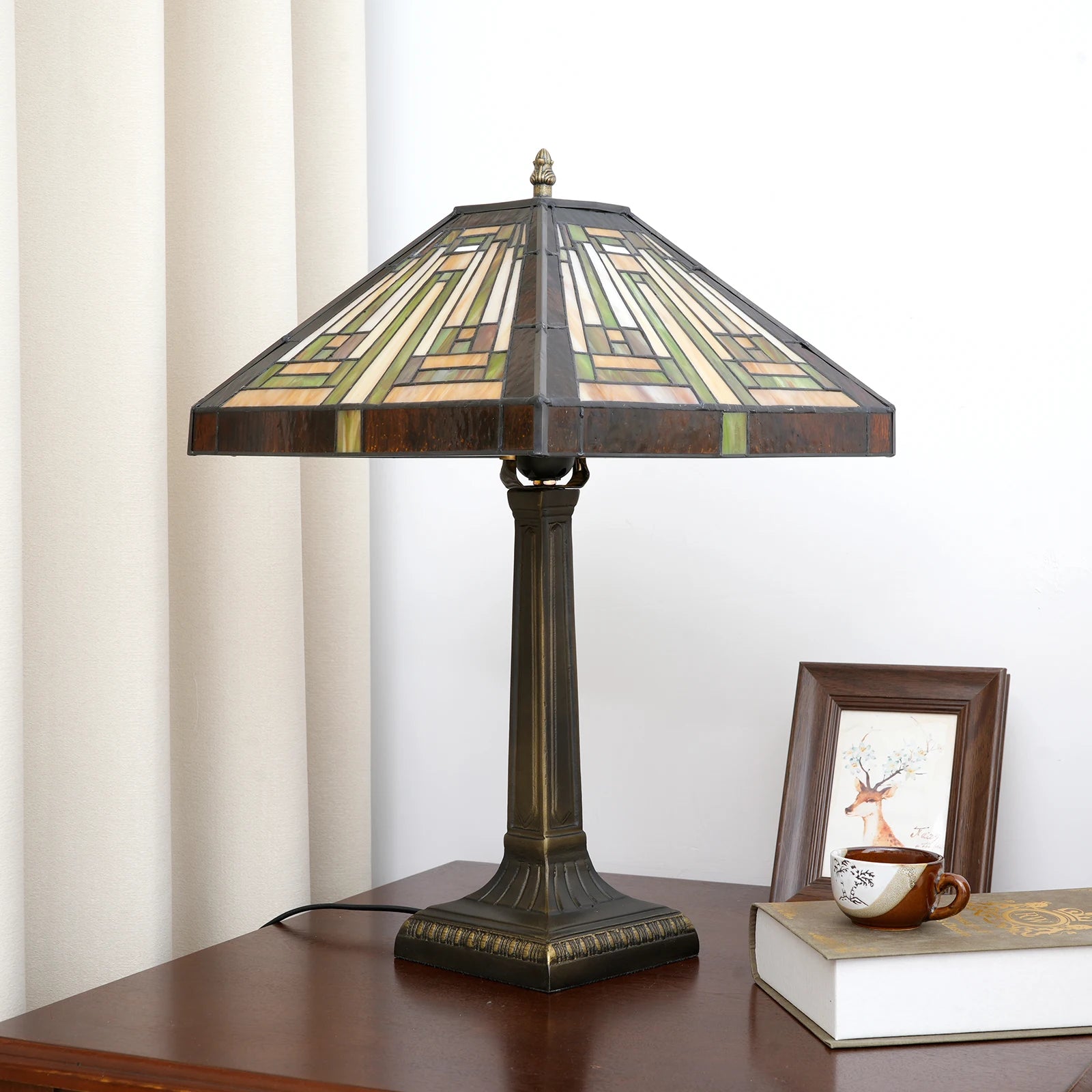 Lampe de table rétro coin lecture 