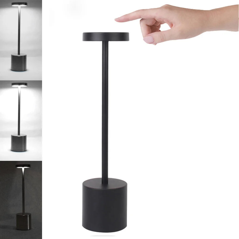 Lampe de table vintage noir
