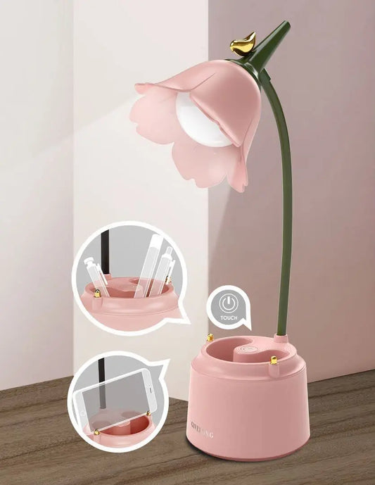 Lampe en fleur vintage