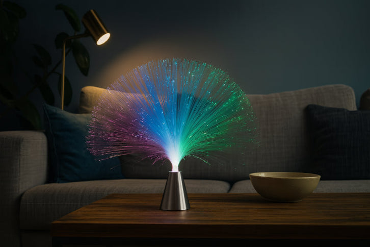 Lampe fibre optique vintage salon