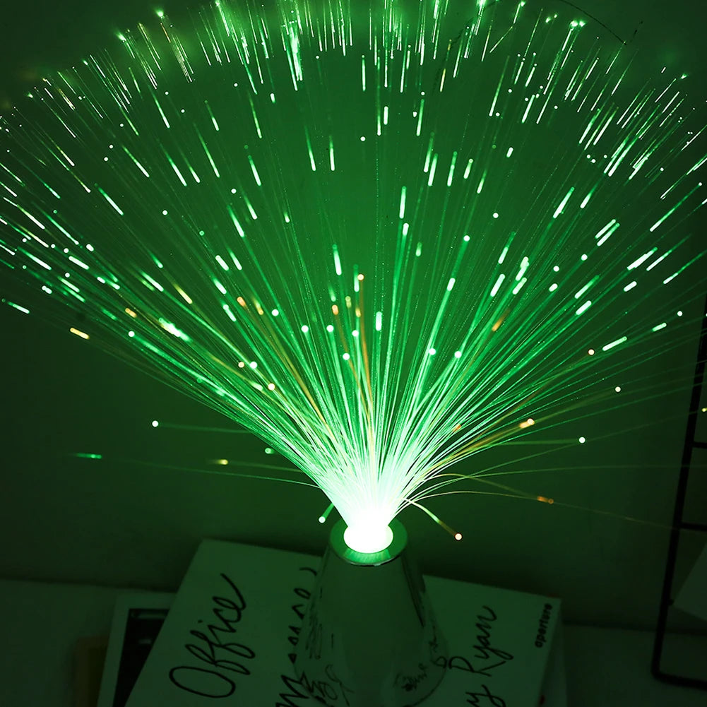 Lampe fibre optique vintage vert