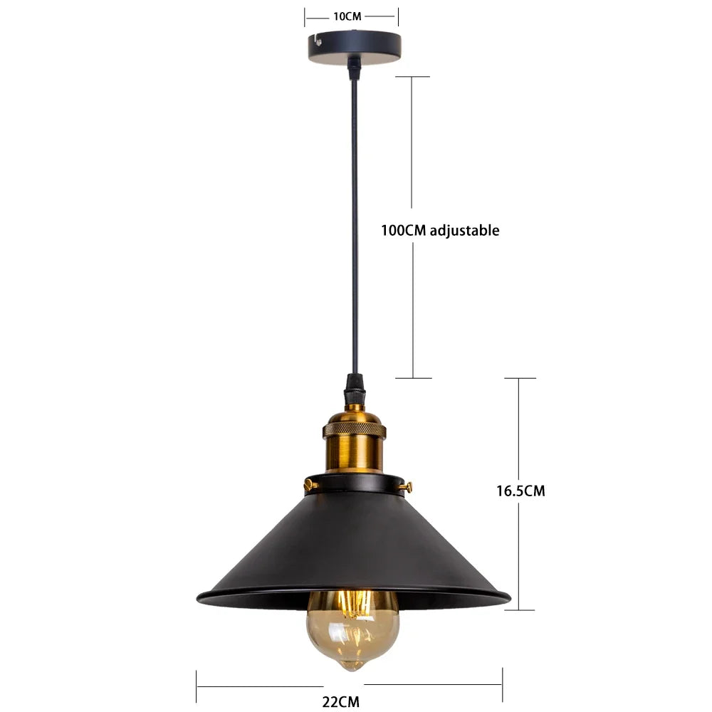 Lampe industrielle vintage taille