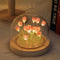 Lampe tulipe vintage rouge