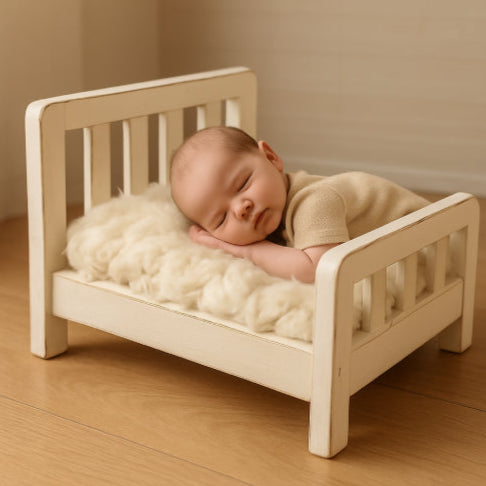 Lit bébé vintage en bois 