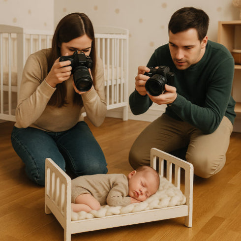 Lit bébé vintage parents