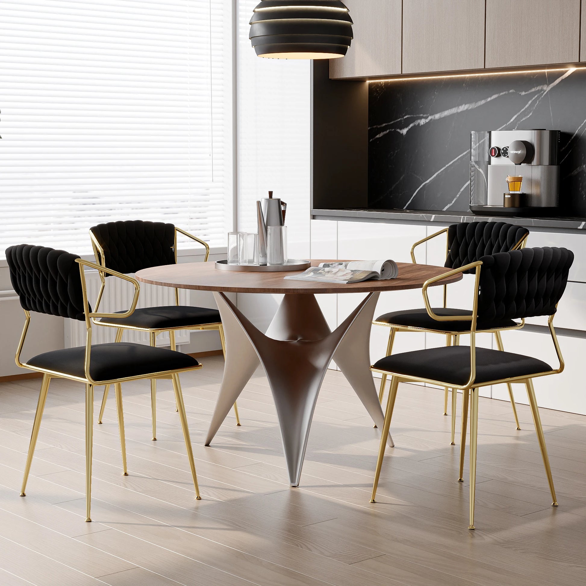 Lot de 2 chaises de salle à manger rétro métal
