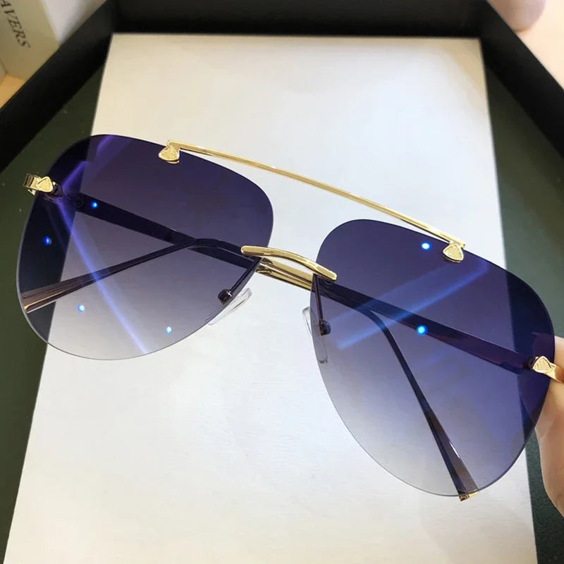 Lunette aviateur vintage bleu
