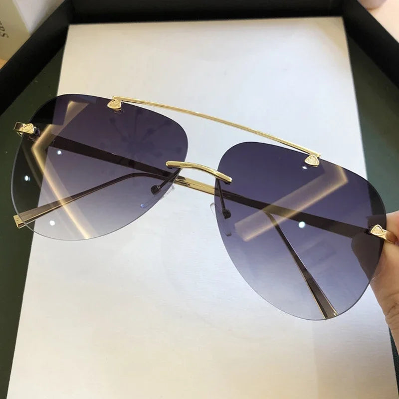 Lunette aviateur vintage bleu foncé