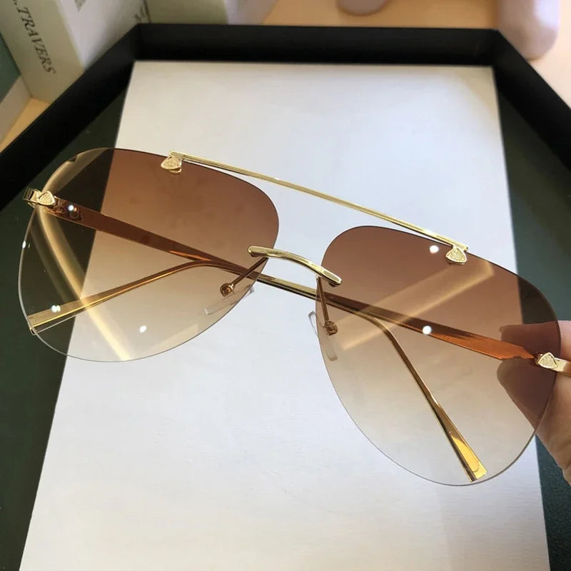 Lunette aviateur vintage marron