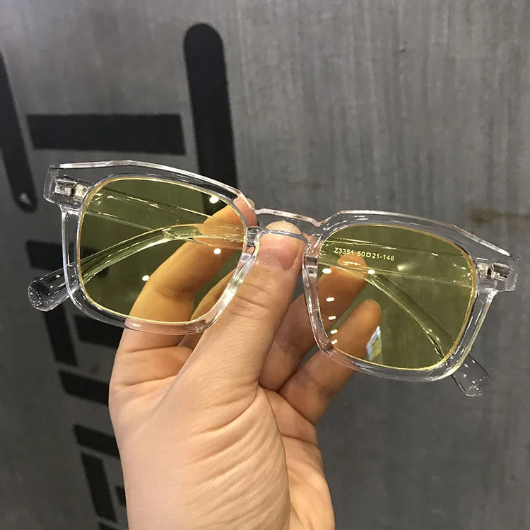 Lunette de soleil vintage transparent jaune
