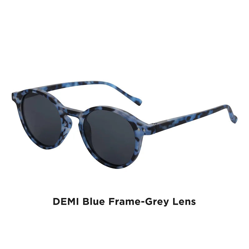 Lunettes de soleil rétro bleu léopard 