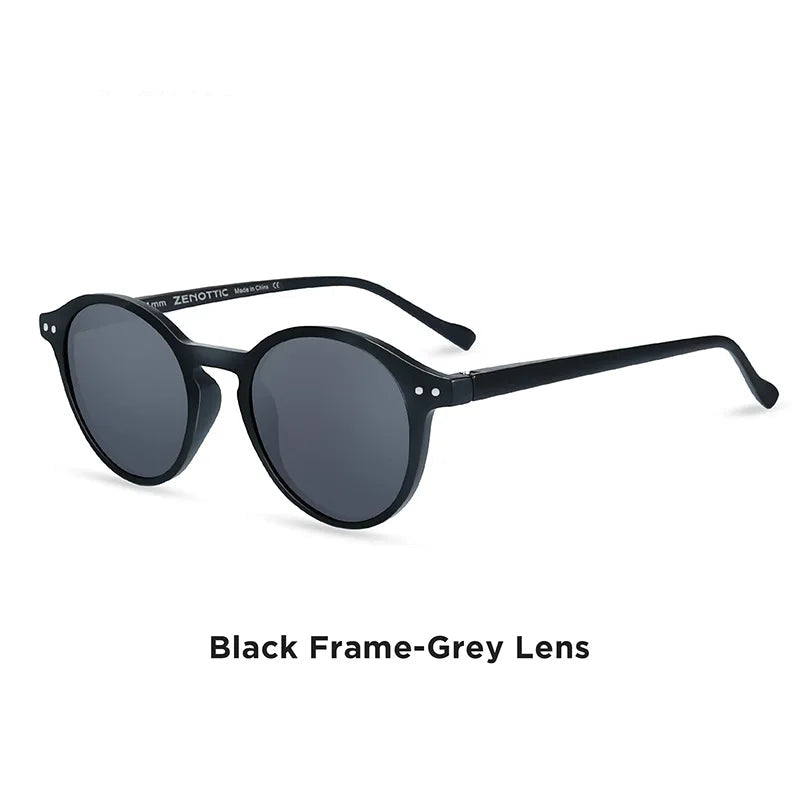 Lunettes de soleil rétro noir verre gris