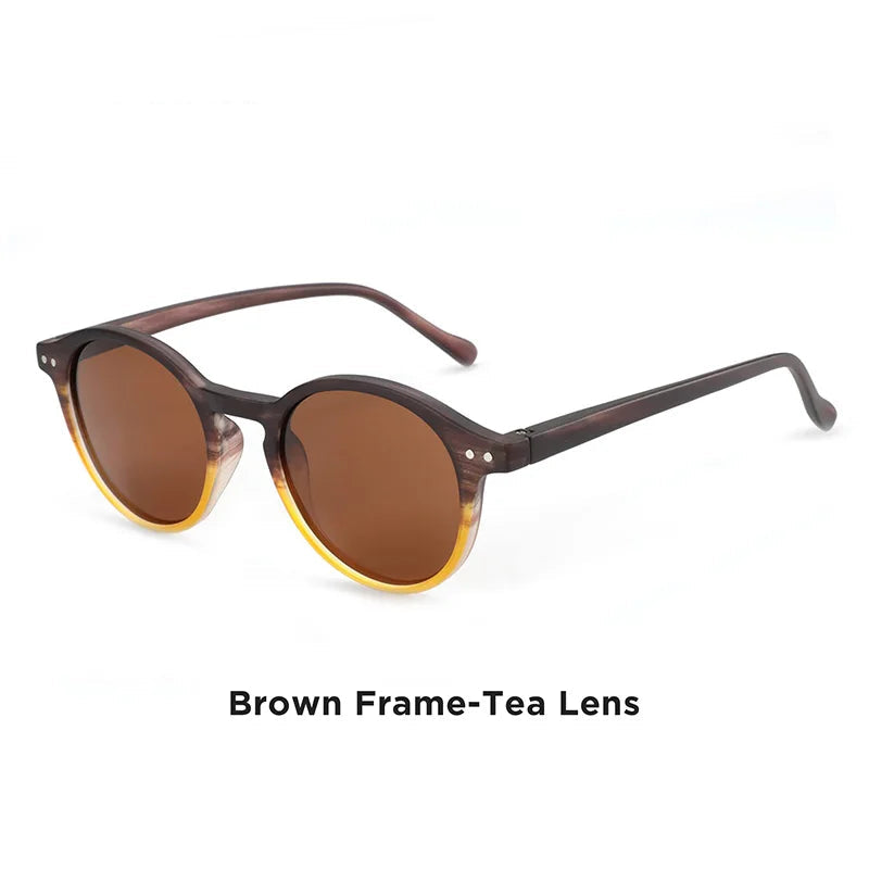 Lunettes de soleil rétro style bois