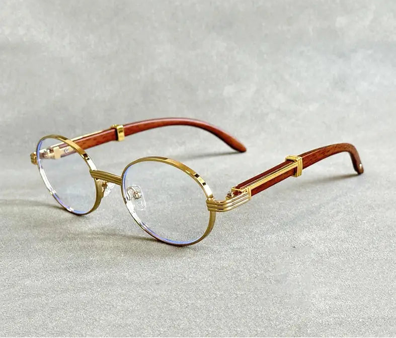 Lunettes design bois vintage transparent 