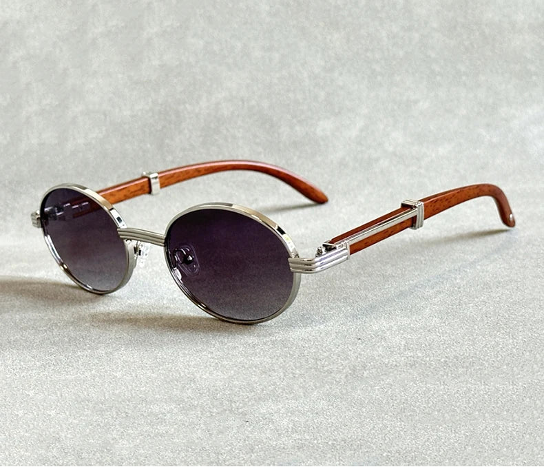 Lunettes design bois vintage violet 