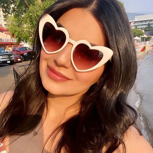 Lunettes vintage en coeur