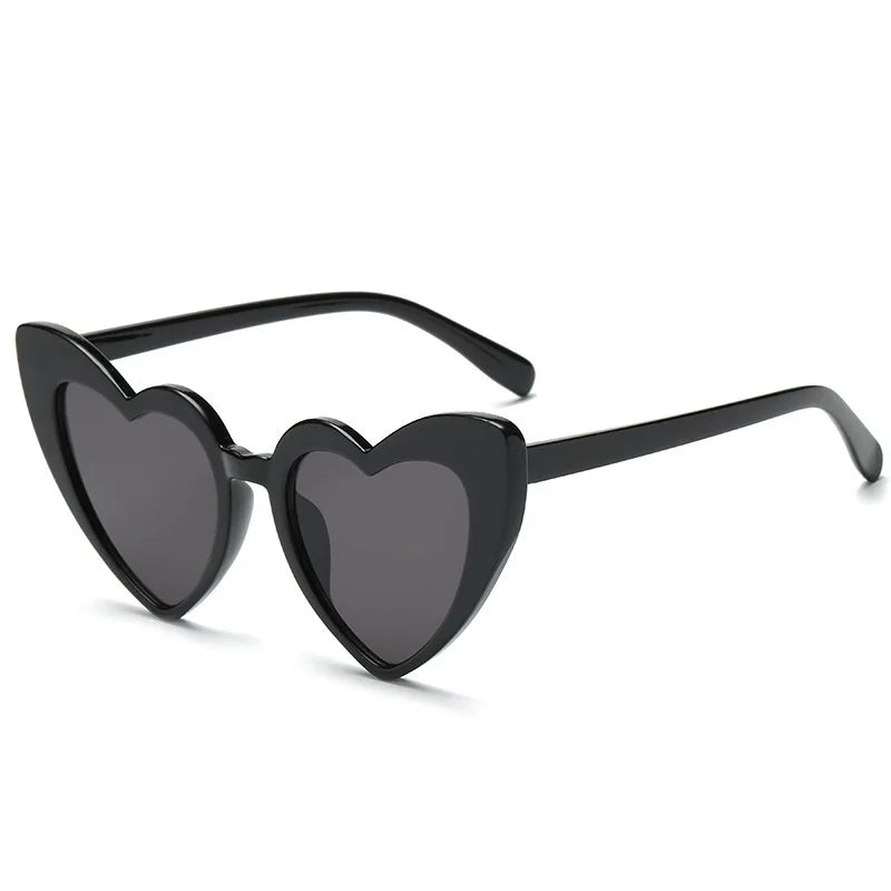 Lunettes vintage en coeur noir