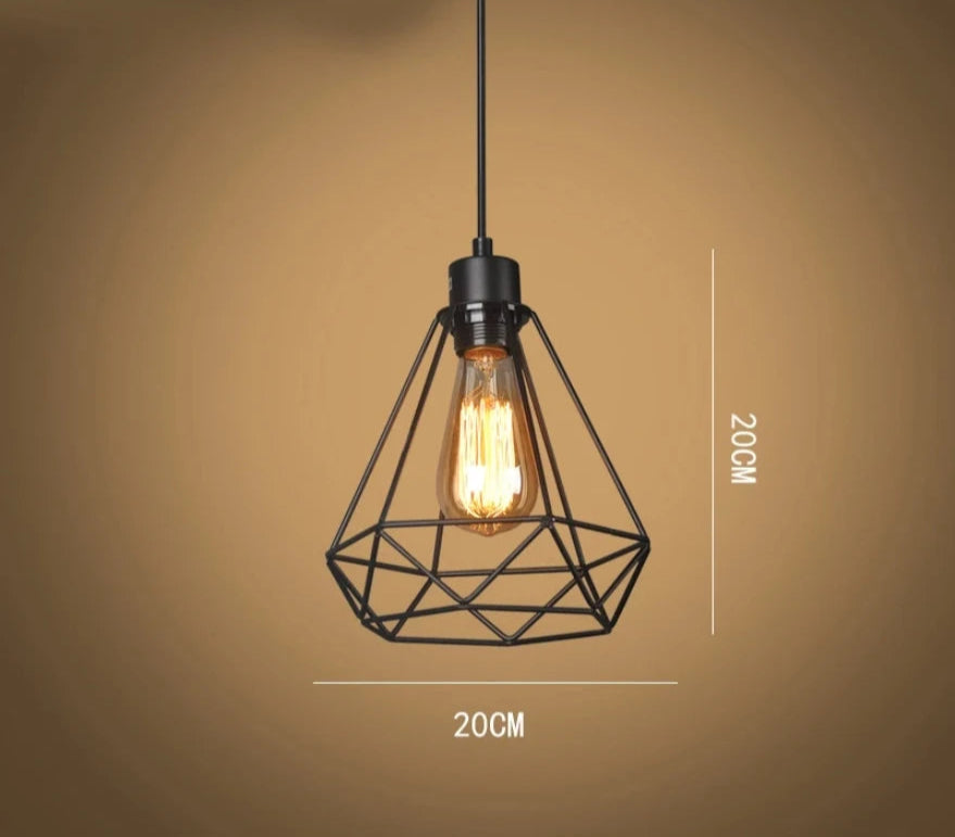 Lustre industriel vintage taille