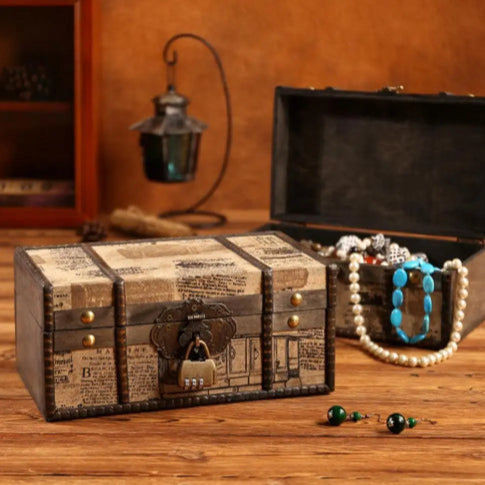 Malle de rangement vintage accessoires