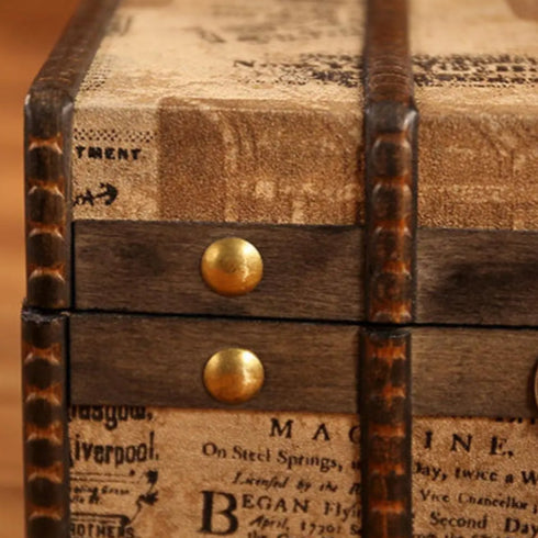 Malle de rangement vintage détails