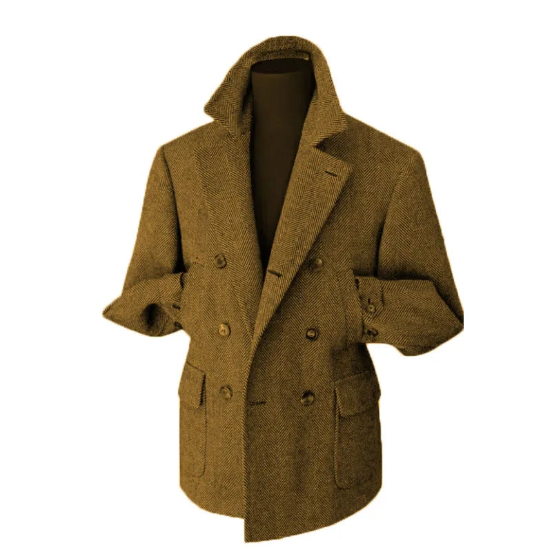 Manteau British vintage jaune 