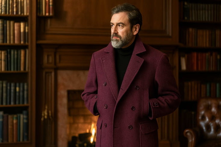 Manteau British vintage porté 