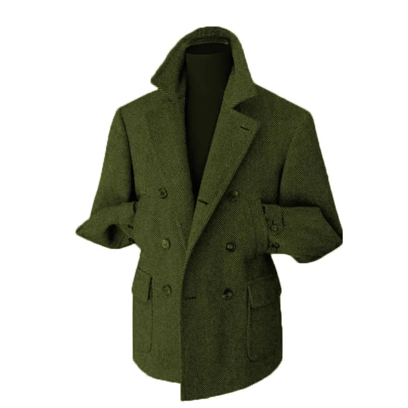 Manteau British vintage vert 