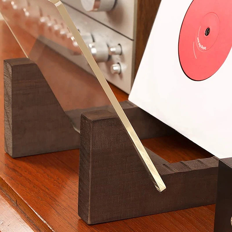 Meuble range vinyle vintage bois